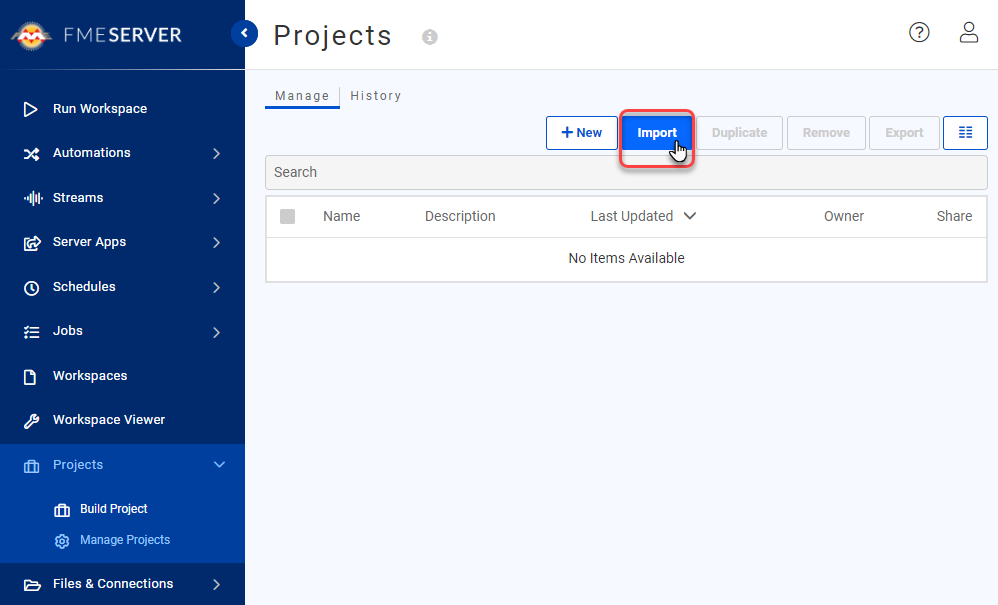 Importing a Project